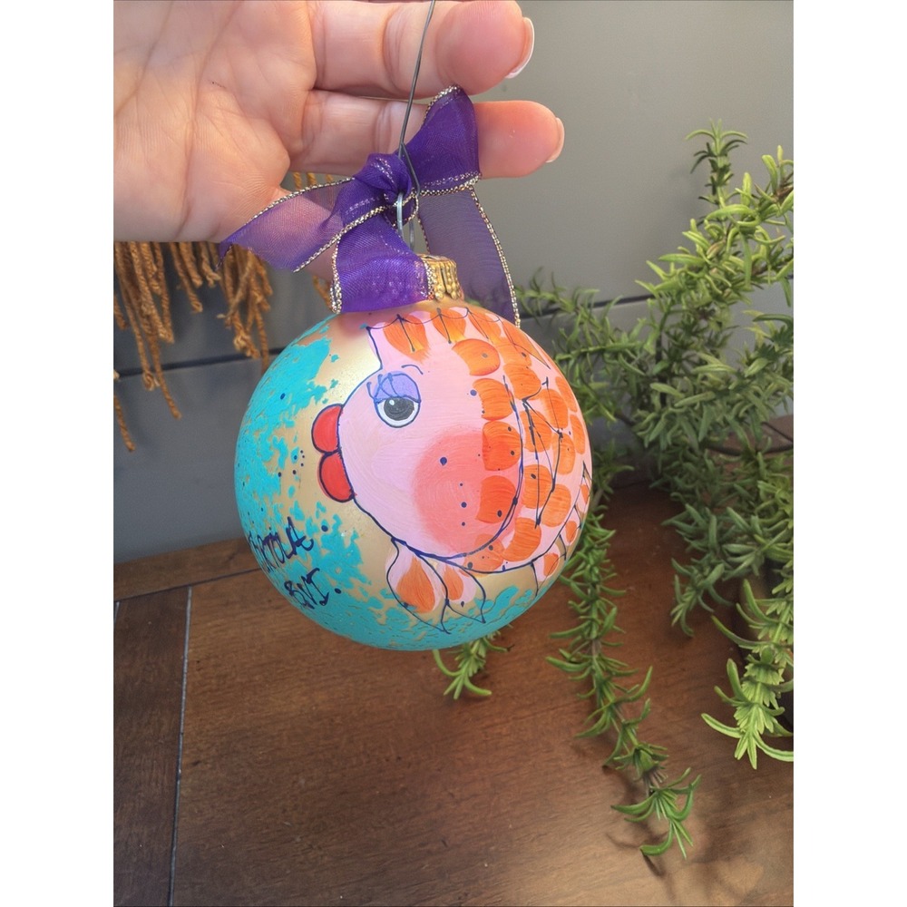 Diane Artware Kissing Fish BVI Hanging Ornament Decoration